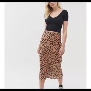Urban outfitter leopard midi skirt
